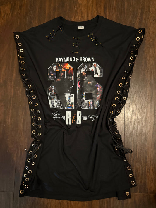 Premium Lace Up Tshirt Dress